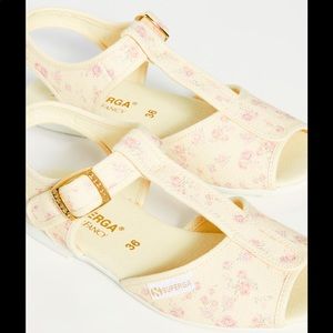 Superga x LoveShackFancy 1200 Rosetta Sandals NIB!